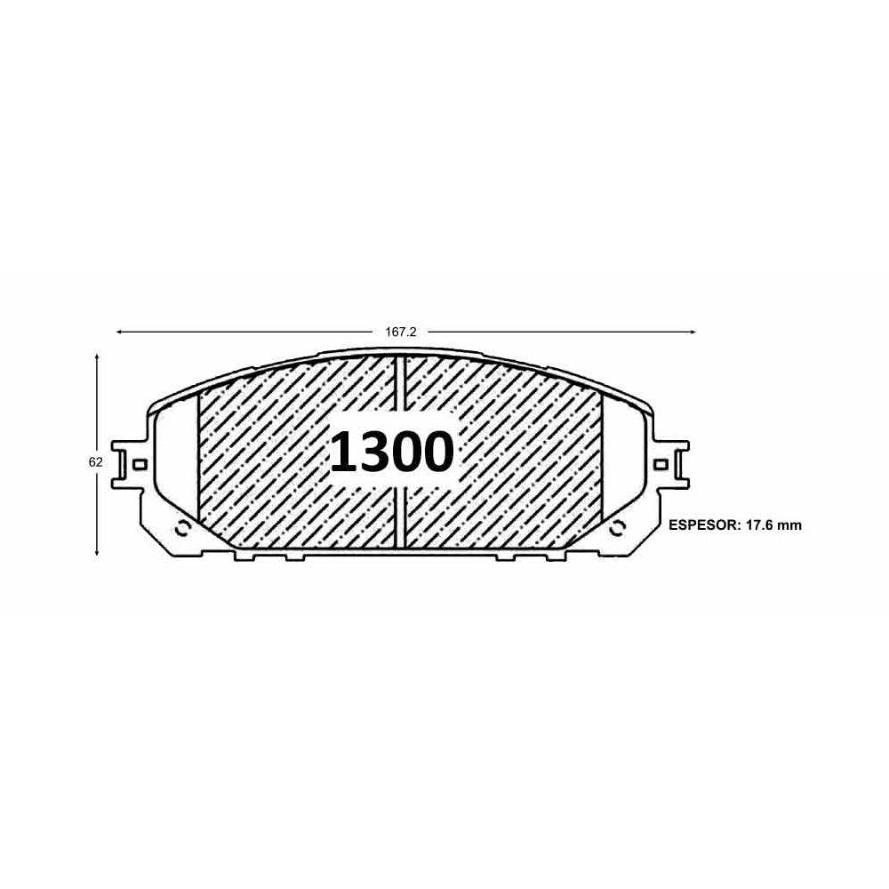 Pastillas de Freno Delanteras GTX CLASSIC P1300 Jeep Grand Cherokee 14- - imagen 3