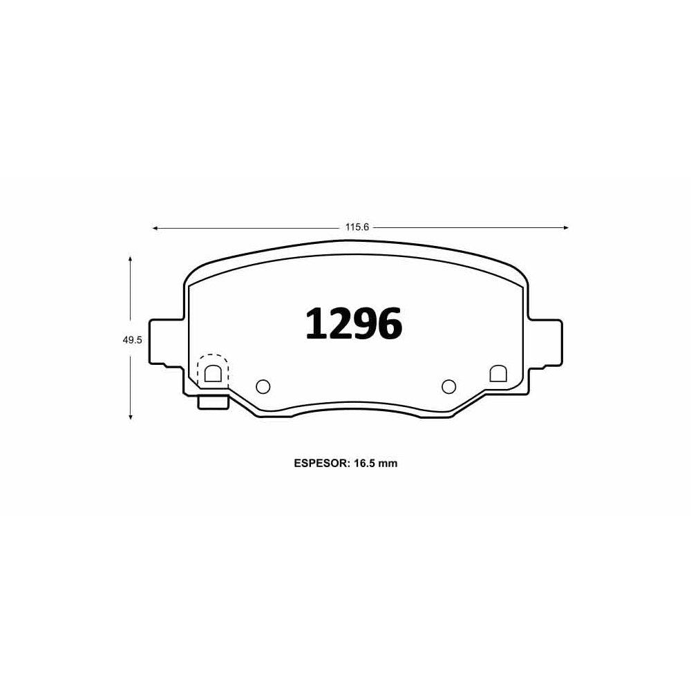 Pastillas de Freno Traseras GTX CLASSIC P1296 Jeep Cherokee 2014 - imagen 3