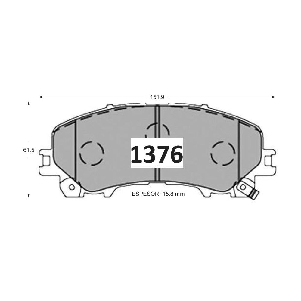Pastillas de Freno Delanteras GTX CLASSIC P1376 Nissan X Trail (2014–2022) - imagen 3