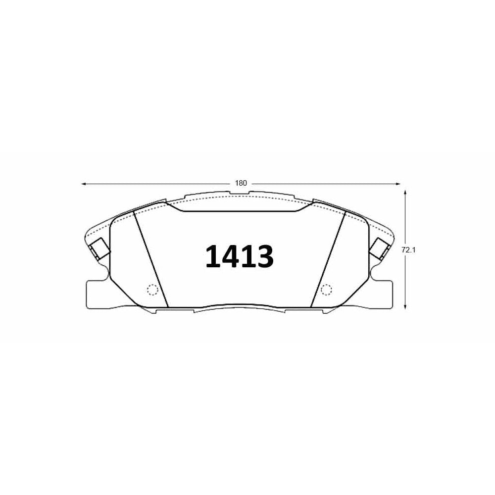 Pastillas de Freno Delanteras GTX CLASSIC P1413 Dodge Charger Police 2015- - imagen 3