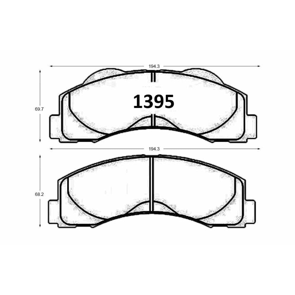 Pastillas de Freno Delanteras GTX CLASSIC P1395 Ford F150 Dcab (2015–2016) - imagen 3