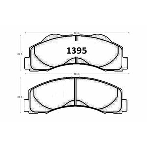Pastillas de Freno Delanteras GTX CLASSIC P1395 Ford F150 Dcab (2015–2016) - imagen 3