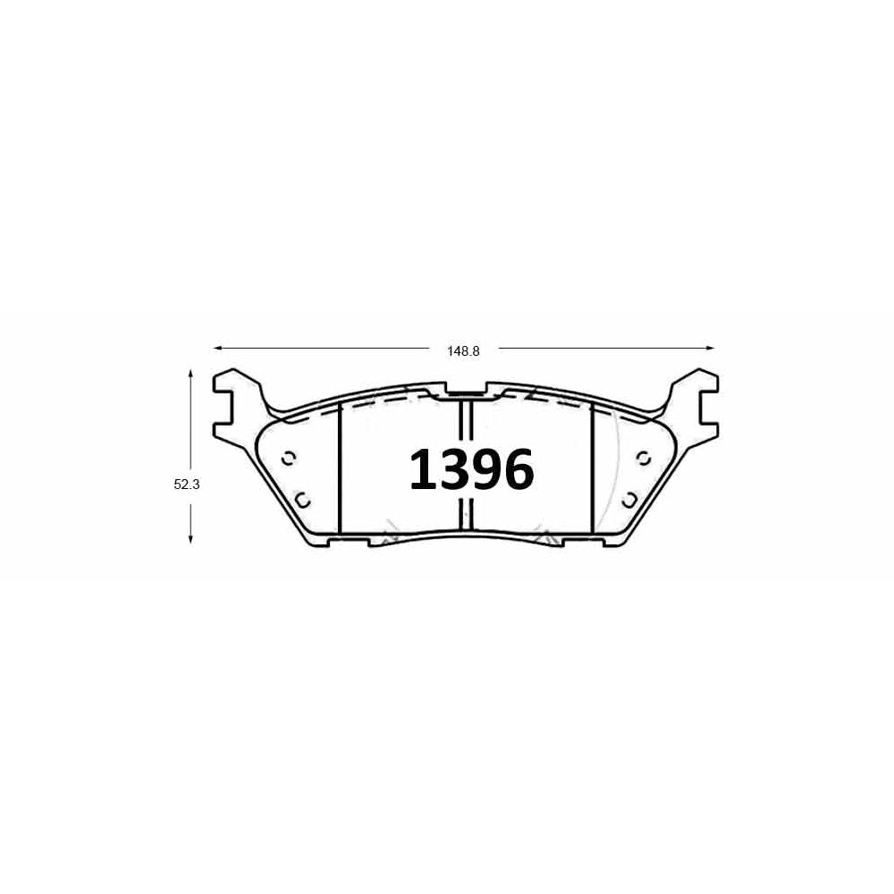 Pastillas de Freno Traseras GTX CLASSIC P1396 Ford F150 Xlt (2015–2022) - imagen 3