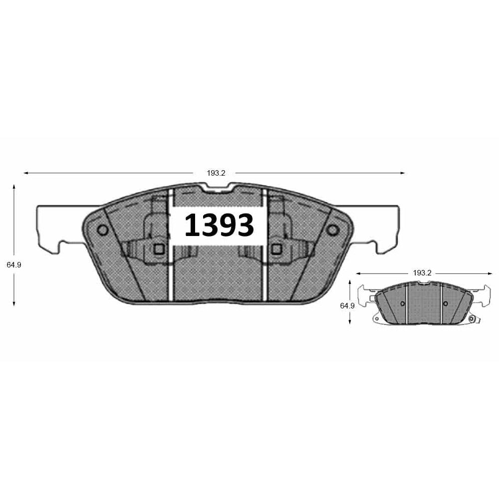 Pastillas de Freno Delanteras GTX CLASSIC P1393 Ford Edge Sel (2016–2022) - imagen 3