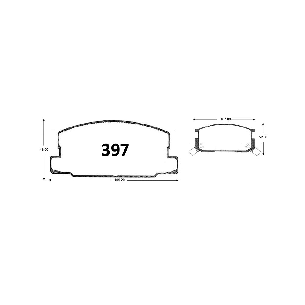 Pastillas de Freno ITAL BRAKES PM P0397 Toyota Corolla (1984–1986) - imagen 3