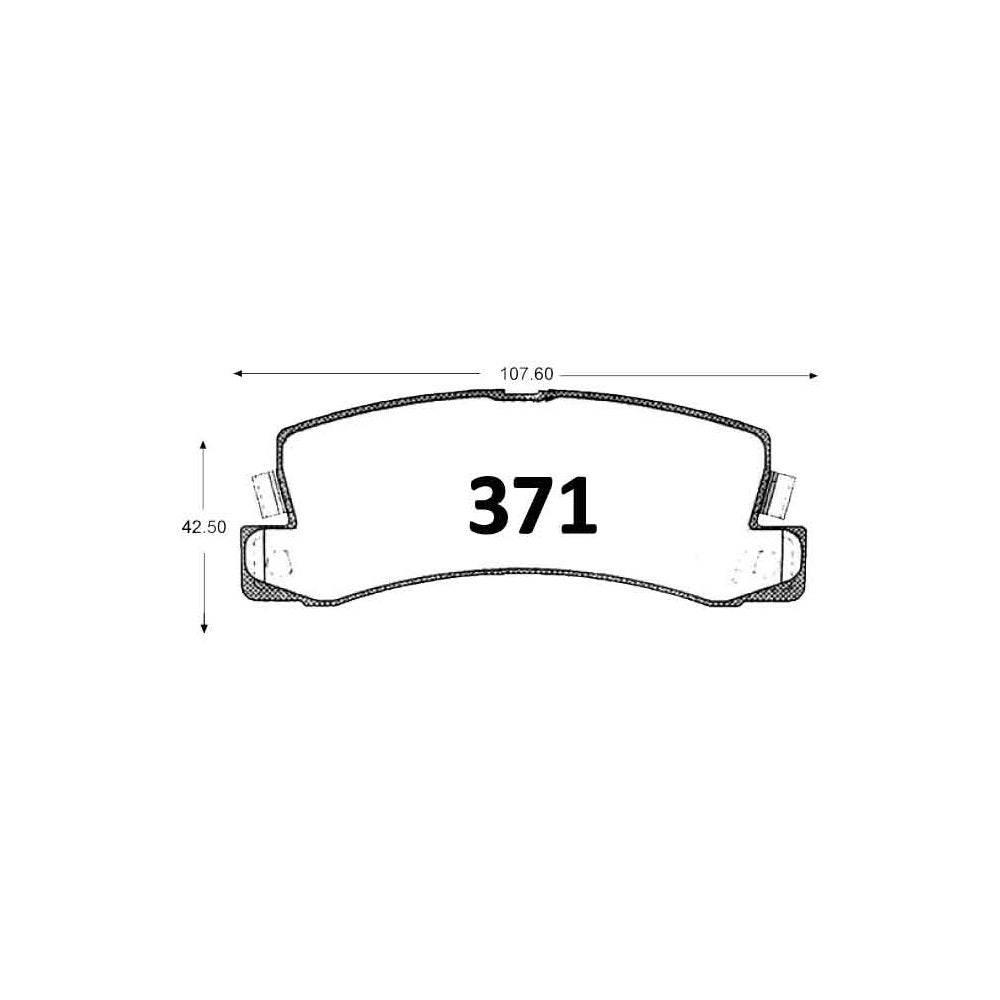 Pastillas de Freno Traseras GTX CLASSIC P0371 Toyota Cressida (1981–1984) - imagen 2