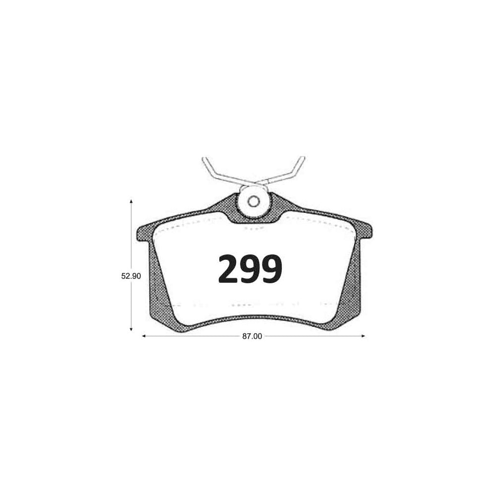 Pastillas de Freno Traseras GTX CLASSIC P0299 Mg 350 1.5 (2011–2017) - imagen 3
