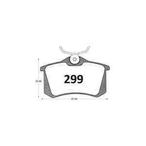 Pastillas de Freno Traseras GTX CLASSIC P0299 Mg 350 1.5 (2011–2017) - imagen 3