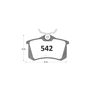 Pastillas de Freno Traseras GTX CLASSIC P0542 Peugeot 2008 Allure (2014–2022) - imagen 3