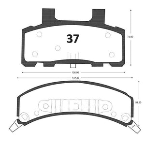 Pastillas de Freno Delanteras GTX CLASSIC P0037 Chevrolet C 10 (1989–1993) - imagen 3
