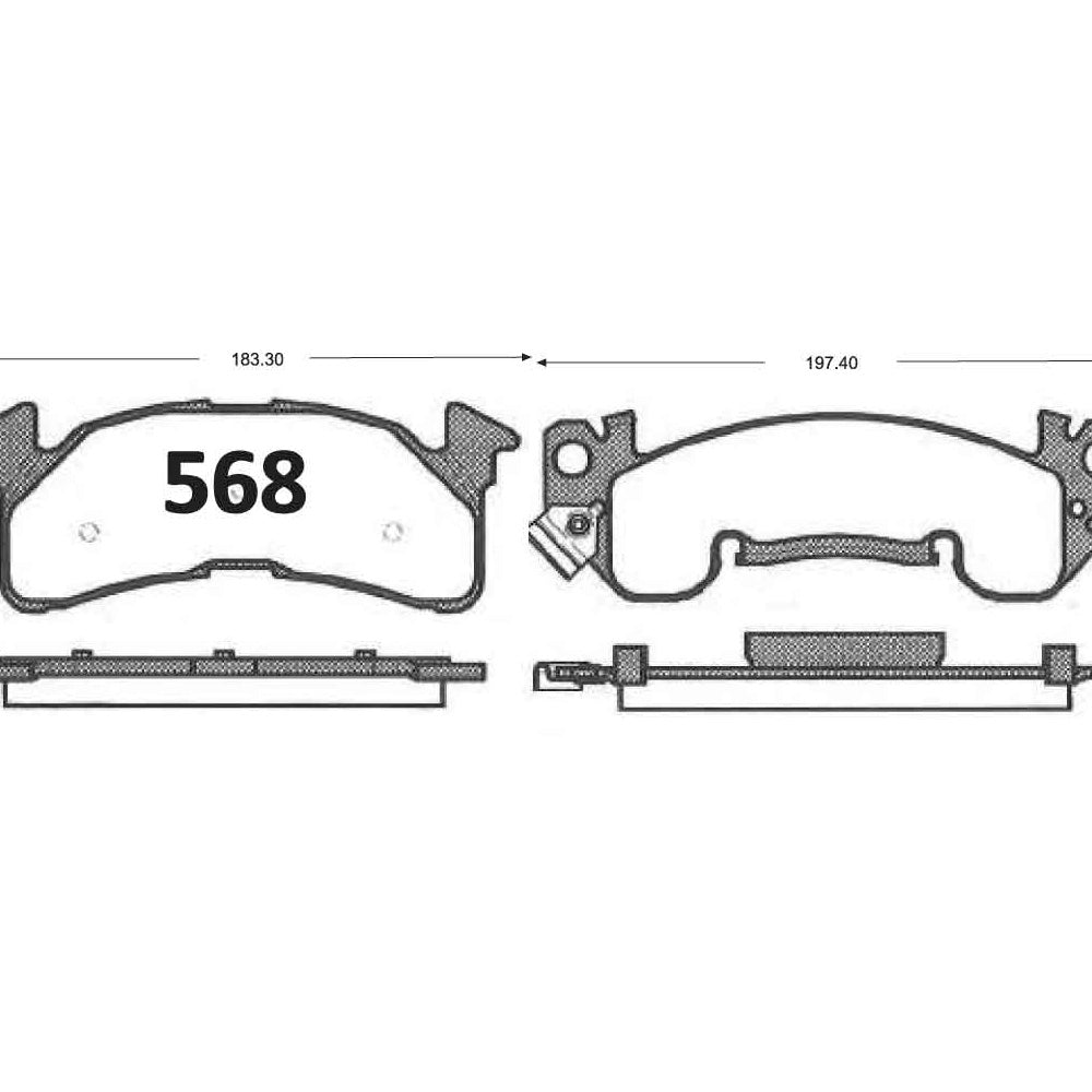 Pastillas de Freno GTX CLASSIC P0568 Chevrolet Cta C-20 79-86 - imagen 2