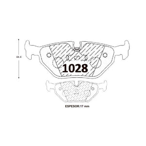 Pastillas de Freno Traseras ITAL BRAKES PM P1028 Bmw 312, 315/ 329 /Mg 550 12- Tras - imagen 3