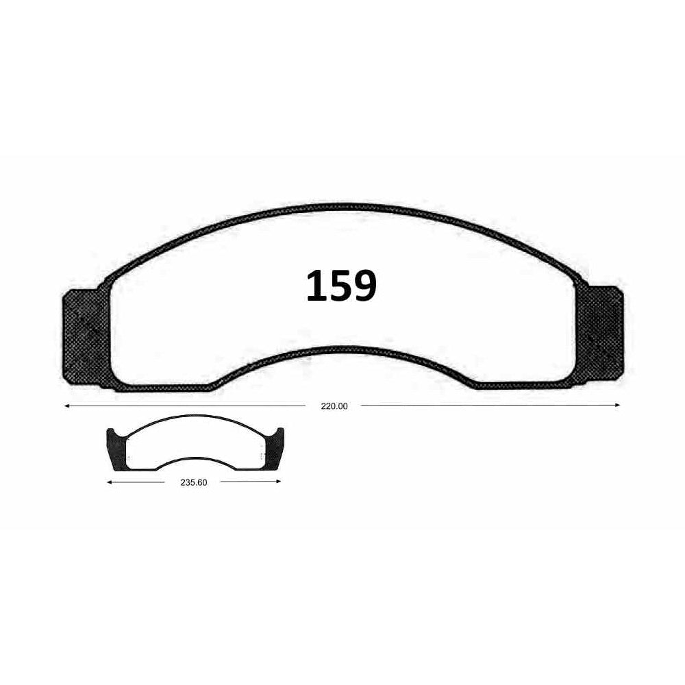 Pastillas de Freno GTX CLASSIC P0159 Ford F-450 D-T 88-97 - imagen 2
