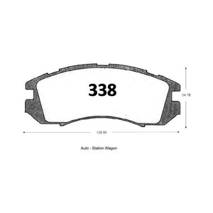 Pastillas de Freno GTX CLASSIC P0338 Subaru Legacy 2.0 (1992–1997) - imagen 3