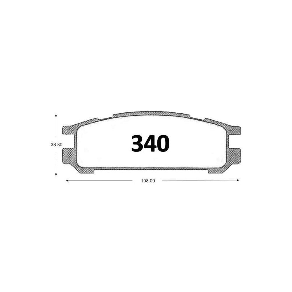 Pastillas de Freno Traseras GTX CLASSIC P0340 Subaru Legacy 2.0 (1993–1998) - imagen 2