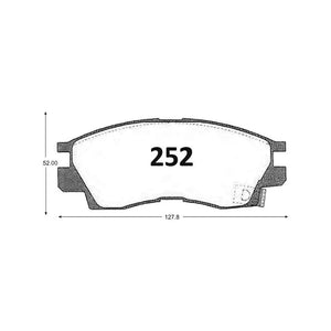 Pastillas de Freno ITAL BRAKES PM P0252 Mitsubishi Galant 88 - imagen 3