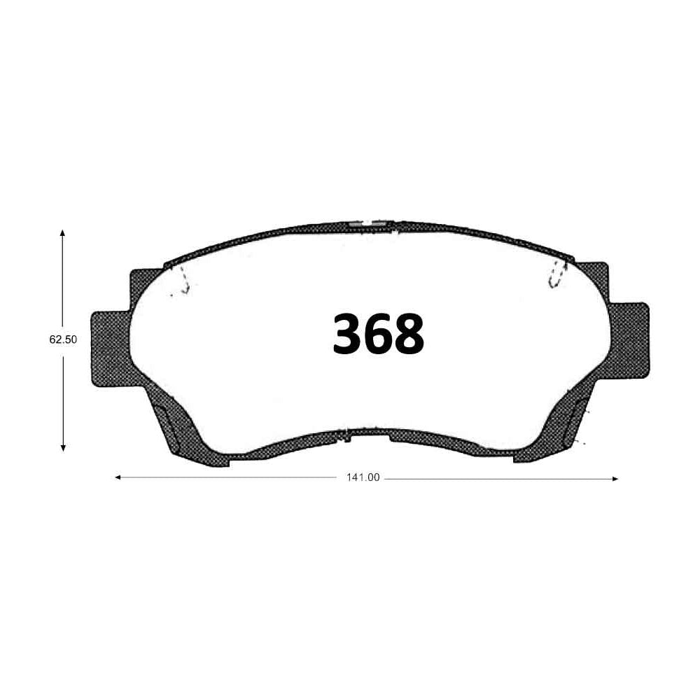 Pastillas de Freno GTX CLASSIC P0368 Toyota Celica 2.0 (1995–1996) - imagen 2