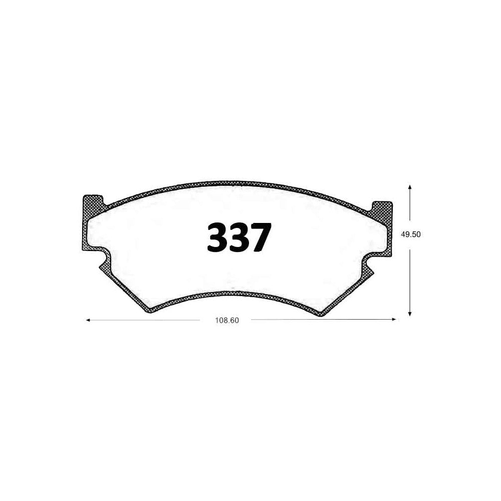 Pastillas de Freno Delanteras ITAL BRAKES PM P0337 Subaru Justy 1.0 (1989) - imagen 3