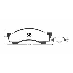 Pastillas de Freno GTX CLASSIC P0038 Ford F 150 (1980–1988) - imagen 2