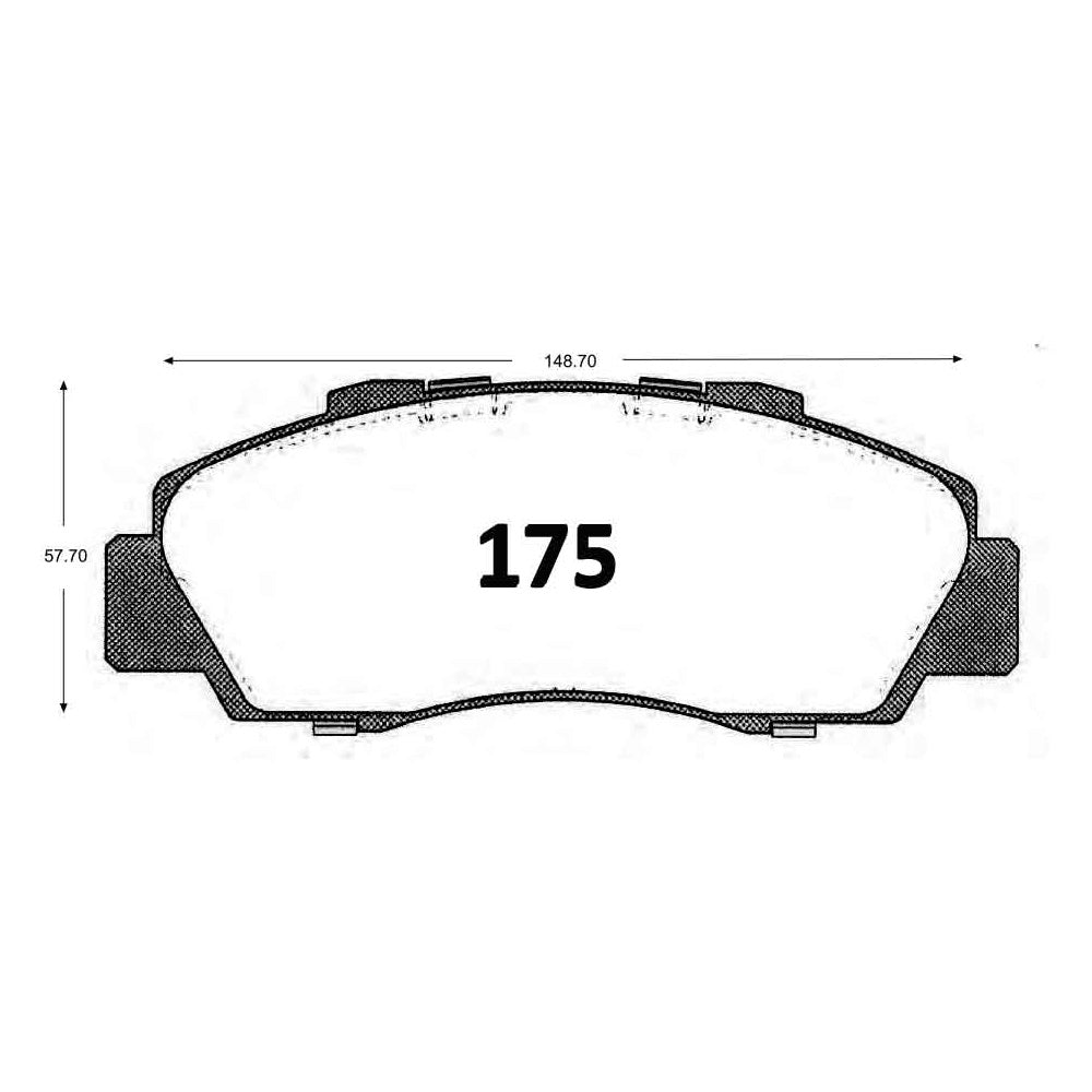 Pastillas de Freno GTX CLASSIC P0175 Honda Accord 2.0 (1992–1994) - imagen 2