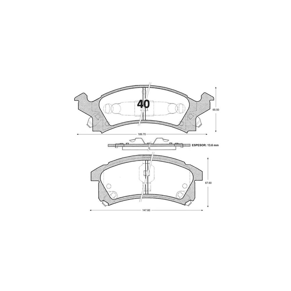 Pastillas de Freno ITAL BRAKES PM P0040 Chevrolet Cavalier Ls (1996–2019) - imagen 3