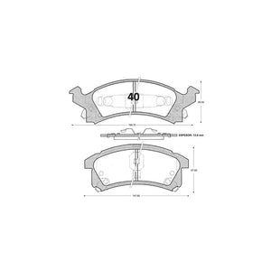 Pastillas de Freno ITAL BRAKES PM P0040 Chevrolet Cavalier Ls (1996–2019) - imagen 3