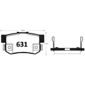 Pastillas de Freno GTX CLASSIC P0631 Honda Civic Lx (2002–2004) - imagen 3
