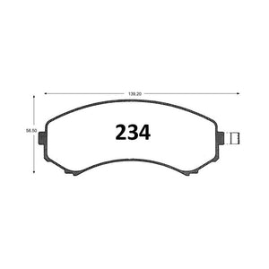 Pastillas de Freno GTX CLASSIC P0234 Mitsubishi Montero 3.5 (2000–2003) - imagen 3