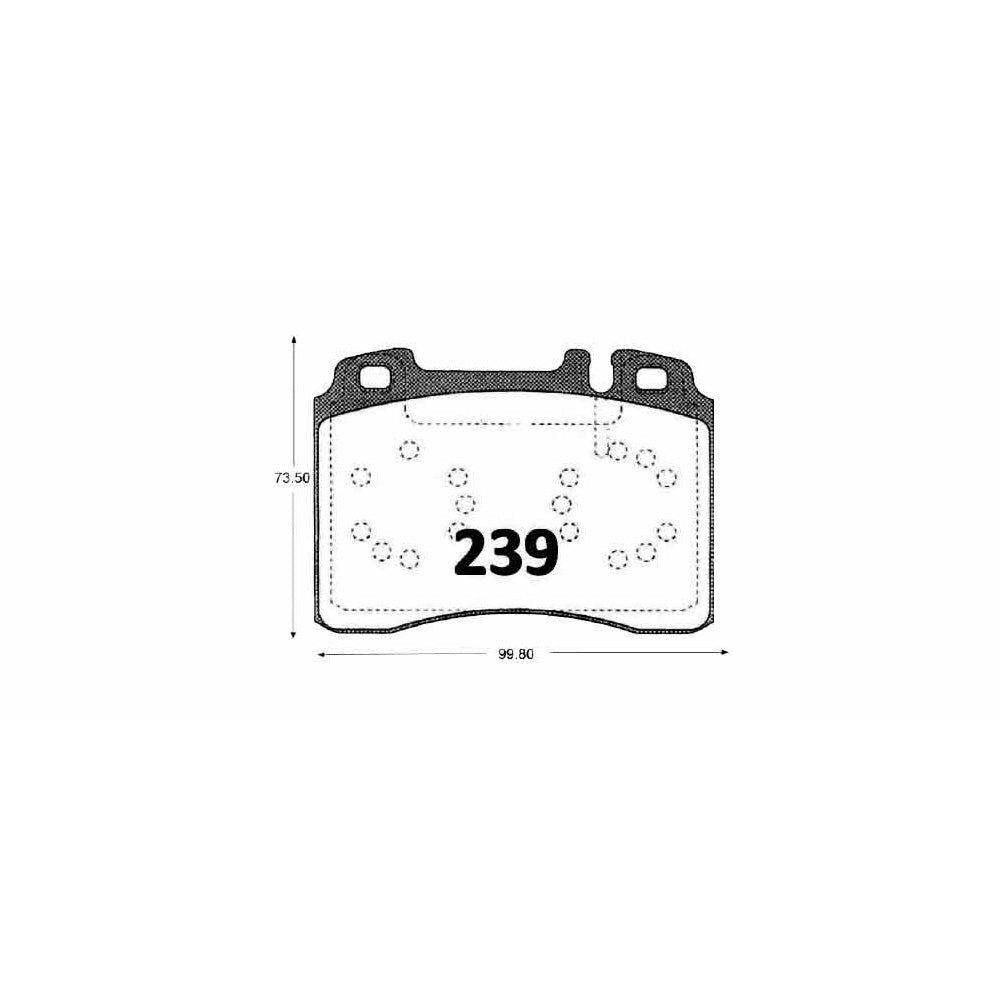 Pastillas de Freno GTX CLASSIC P0239 Mercedes Benz 300 (1990–1993) - imagen 2