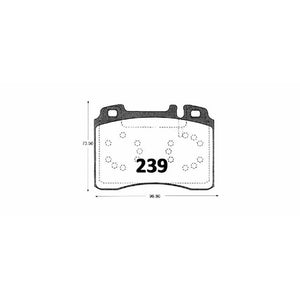 Pastillas de Freno GTX CLASSIC P0239 Mercedes Benz 300 (1990–1993) - imagen 2