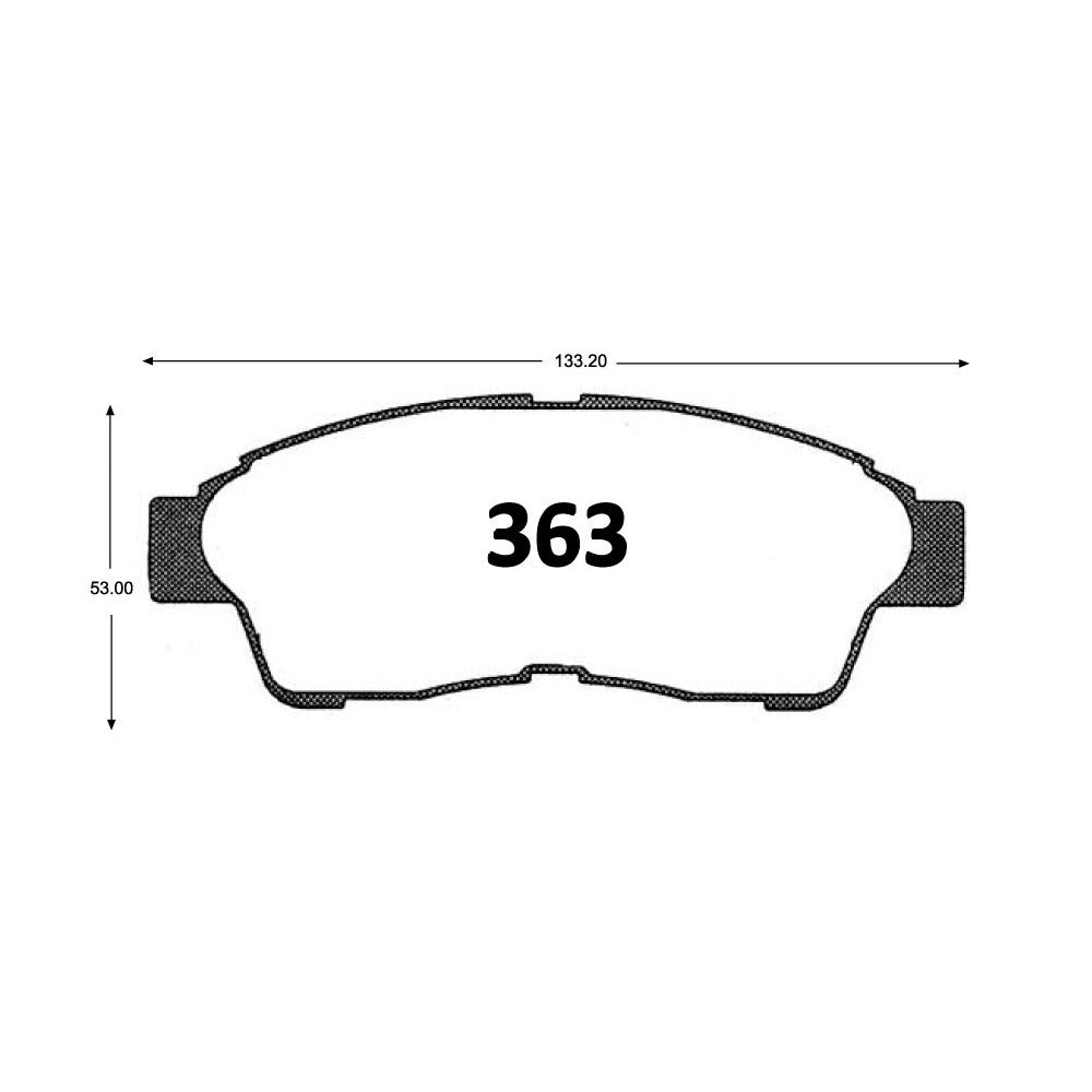 Pastillas de Freno ITAL BRAKES PM P0363 Toyota Corolla 1.6 (1993–1994) - imagen 3