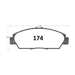 Pastillas de Freno ITAL BRAKES PM P0174 Honda Prelude 2.2 (1992–1994) - imagen 3