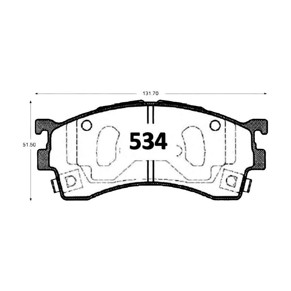Pastillas de Freno ITAL BRAKES PM P0534 Mazda 626 Glx (1993–1994) - imagen 3