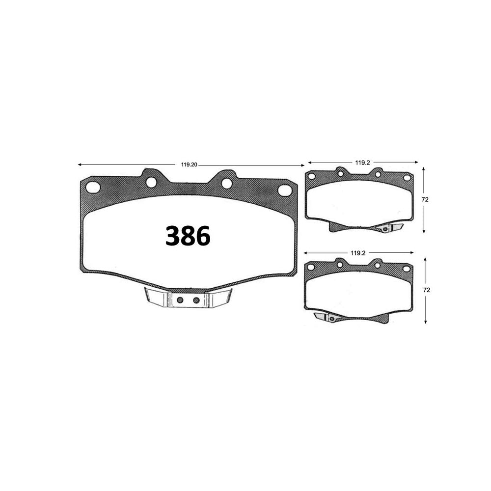 Pastillas de Freno GTX CLASSIC P0386 Toyota Runner 91-99 - imagen 3