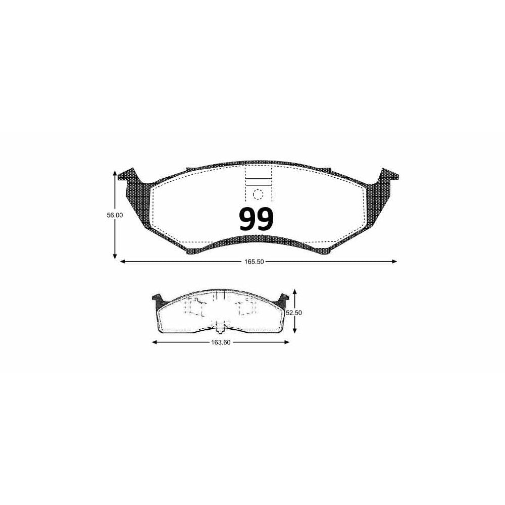 Pastillas de Freno Delanteras GTX CLASSIC P0099 Dodge Caravan 96 - imagen 2
