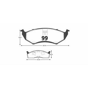 Pastillas de Freno Delanteras GTX CLASSIC P0099 Dodge Caravan 96 - imagen 2