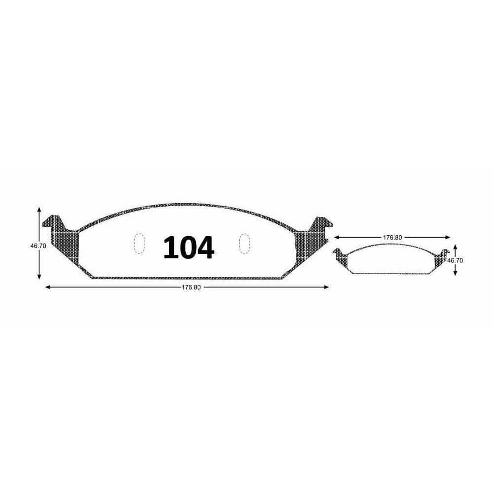 Pastillas de Freno GTX CLASSIC P0104 Chrysler Stratus - imagen 2