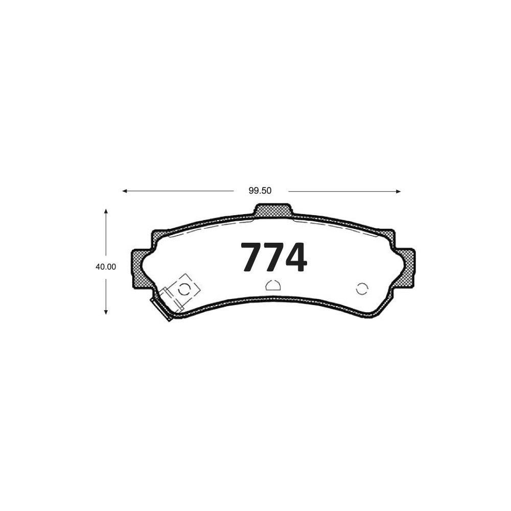 Pastillas de Freno GTX CLASSIC P0774 Nissan Sentra Ii (1996–2001) - imagen 2
