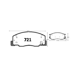 Pastillas de Freno GTX CLASSIC P0721 Toyota Previa 97-99 - imagen 2