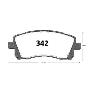Pastillas de Freno GTX CLASSIC P0342 Subaru Legacy 2.0i (2000–2002) - imagen 3