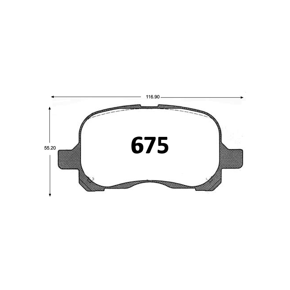 Pastillas de Freno ITAL BRAKES PM P0675 Toyota Corolla Gli (1999–2000) - imagen 3