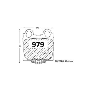 Pastillas de Freno Traseras GTX CLASSIC P0979 Toyota Lexus Gs300/430 01 Tras - imagen 2