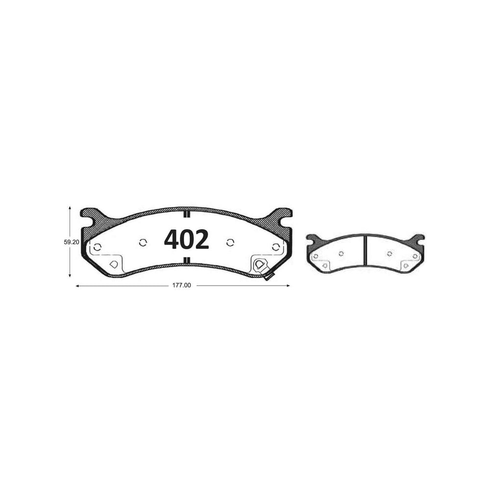 Pastillas de Freno Delanteras GTX CLASSIC P0402 Chevrolet Silverado-1500-2500-3500 O Tr 00-07 - imagen 3