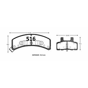 Pastillas de Freno GTX CLASSIC P0516 Ram 1500 2wd 99-00 - imagen 2