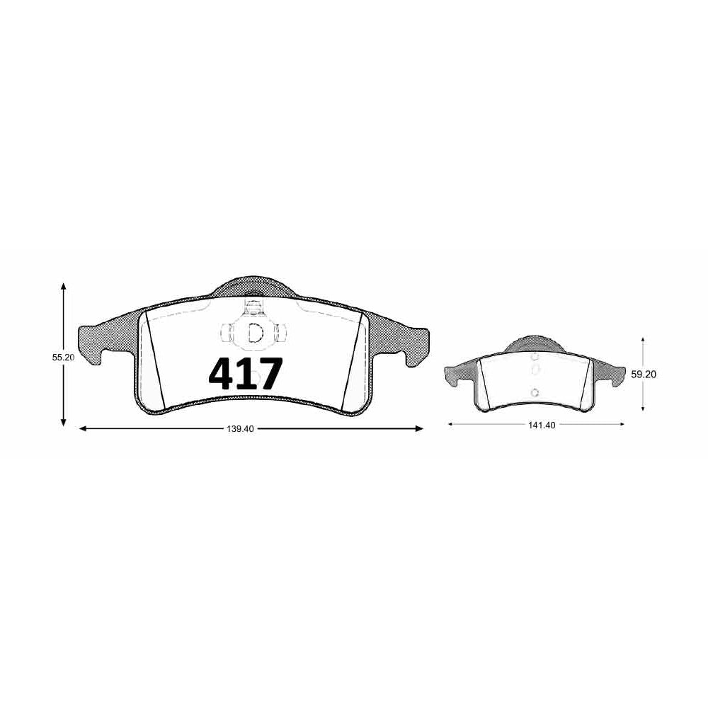 Pastillas de Freno GTX CLASSIC P0417 Grand Cherokee Tr 99-04 - imagen 3