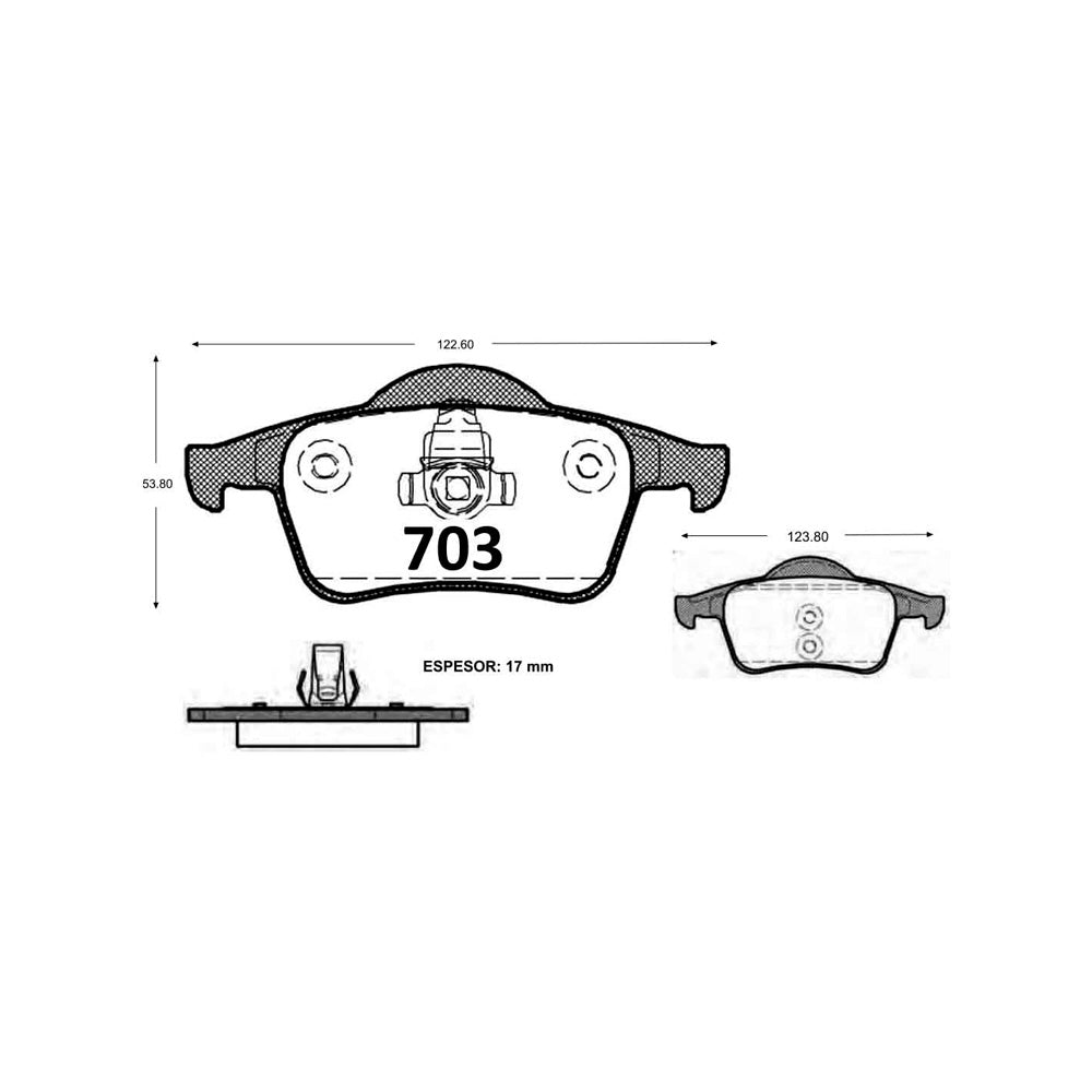 Pastillas de Freno GTX CLASSIC P0703 Volvo S-60/V-70 T 98 - imagen 2