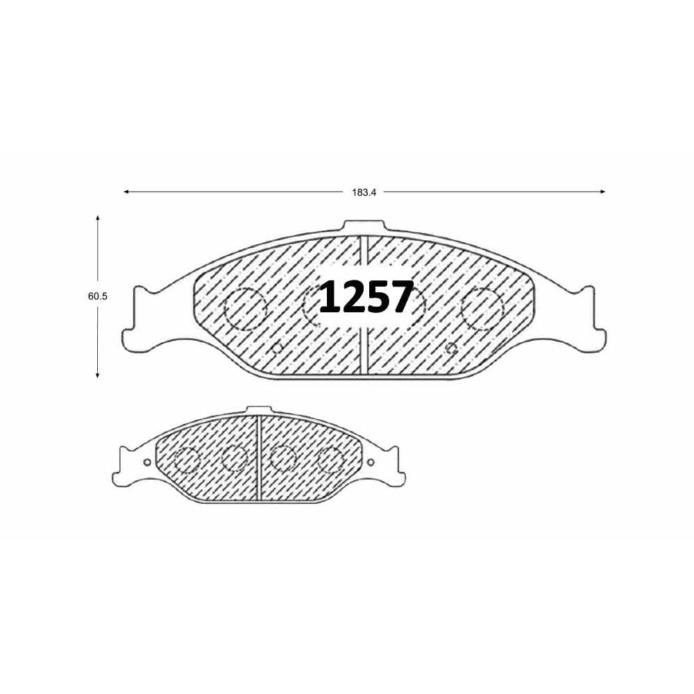 Pastillas de Freno Delanteras GTX CLASSIC P1257 Ford Mustang 00/04 - imagen 2