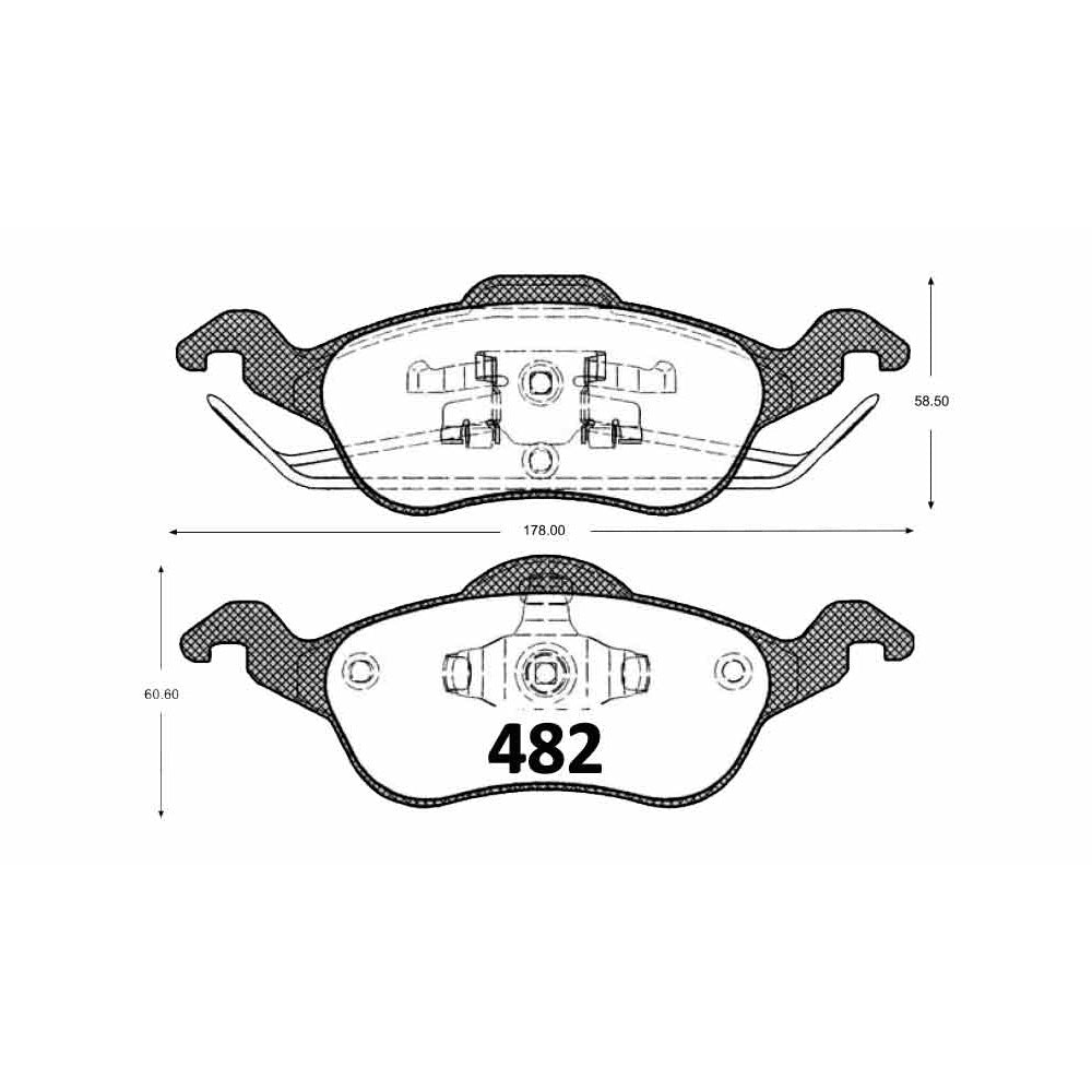 Pastillas de Freno GTX CLASSIC P0482 Ford Focus Clx (2003–2005) - imagen 3