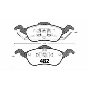Pastillas de Freno GTX CLASSIC P0482 Ford Focus Clx (2003–2005) - imagen 3