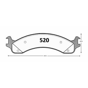 Pastillas de Freno GTX CLASSIC P0520 Ram 1500-2500 00-01 - imagen 2